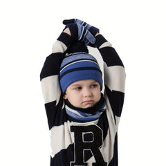 Kids Winter Beanie Hat Scarf Gloves Set