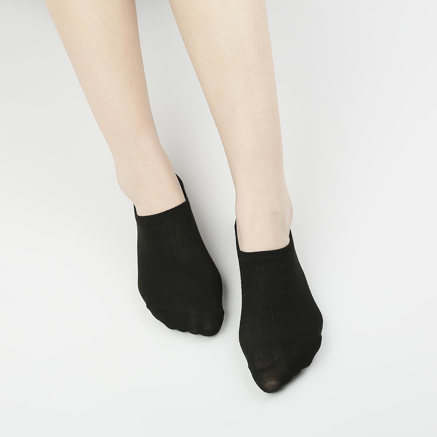 5 Pairs Solid Ankle Socks Women's Stockings
