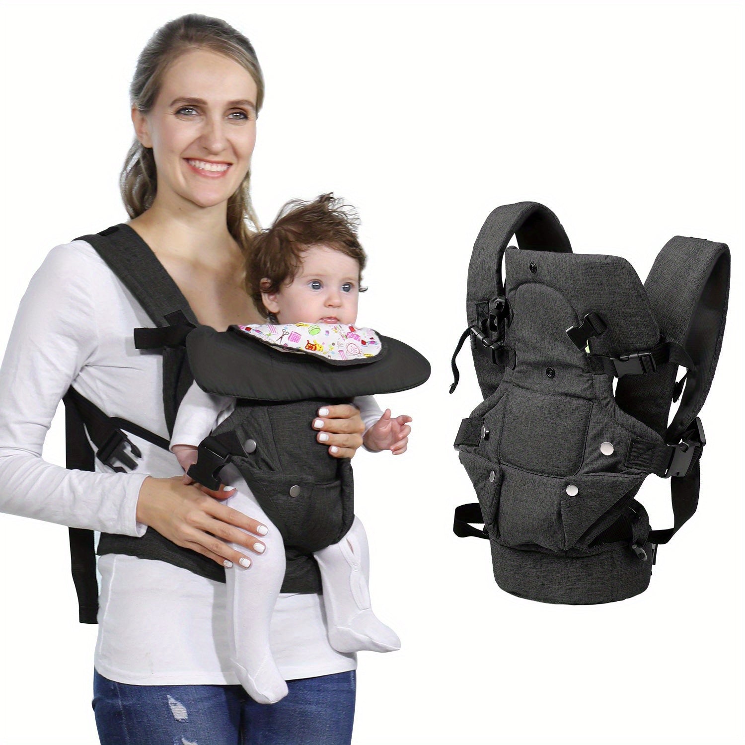Baby Soft Carrier For Newborn Infant Sling Carrier Wrap Ergonomic 4 In 1