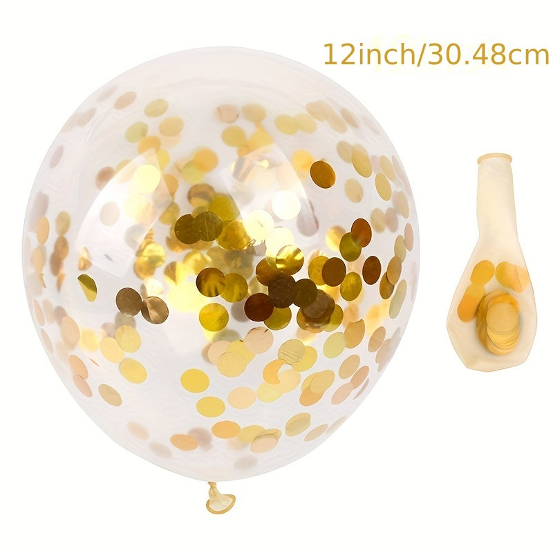 Happy Birthday Bronzing Pull Flag Sequin Balloon Set