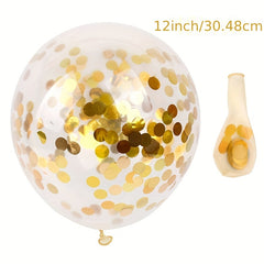 Happy Birthday Bronzing Pull Flag Sequin Balloon Set