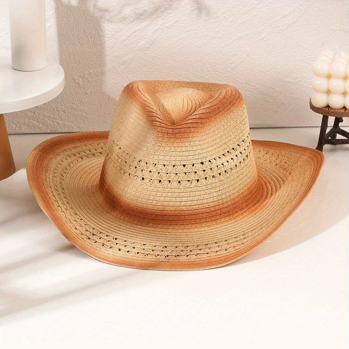 Breathable Handwoven Cowboy Hat for Outdoor Activities