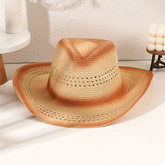 Breathable Handwoven Cowboy Hat for Outdoor Activities