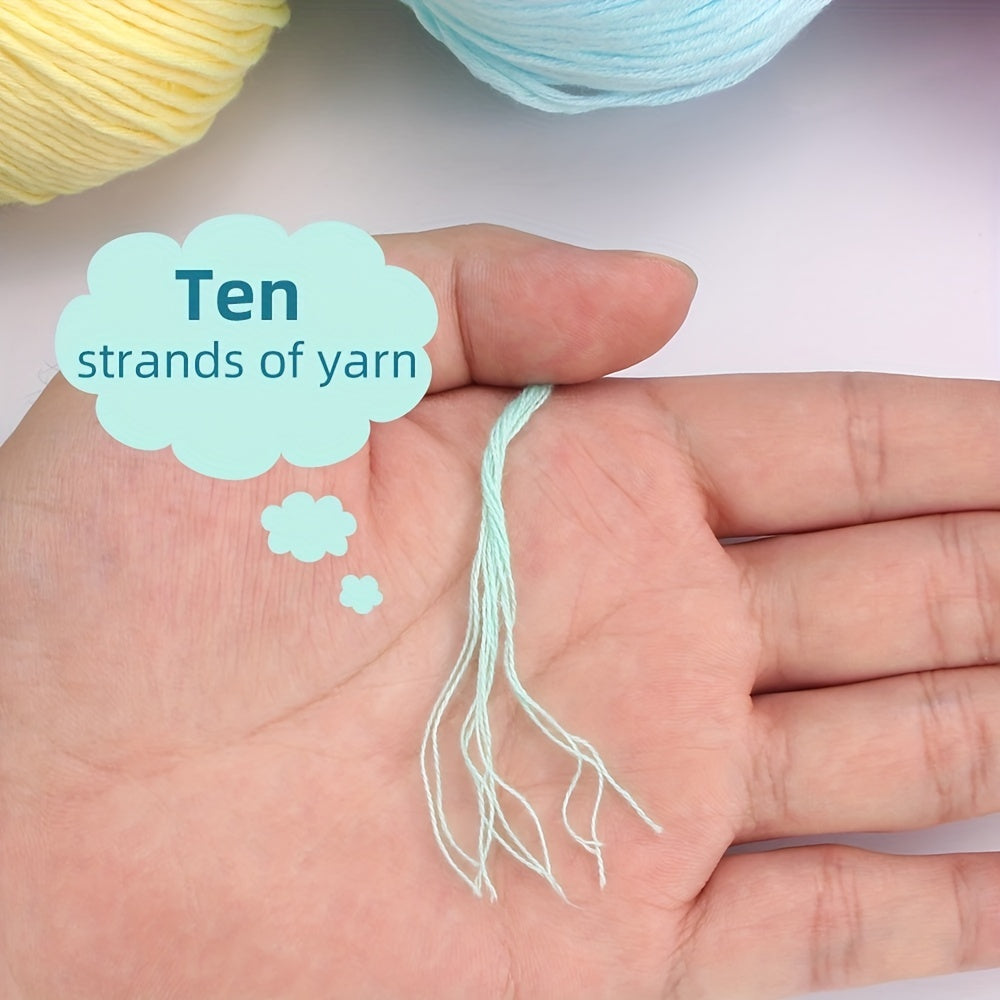 Organic Cotton Yarn Skeins Soft Crocheting Knitting Craft Project 50g roll 125m