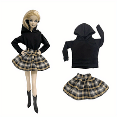 1pc Doll Sweatshirt & Skirt Outfit for 1/6 Dolls