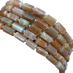 31pcs Natural Stone Cylindrical Loose Beads DIY Bracelet Jewelry Accessories