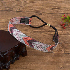 Bohemian Elastic Headband Retro Arrow Tip Printed Headdress Hair Accessories
