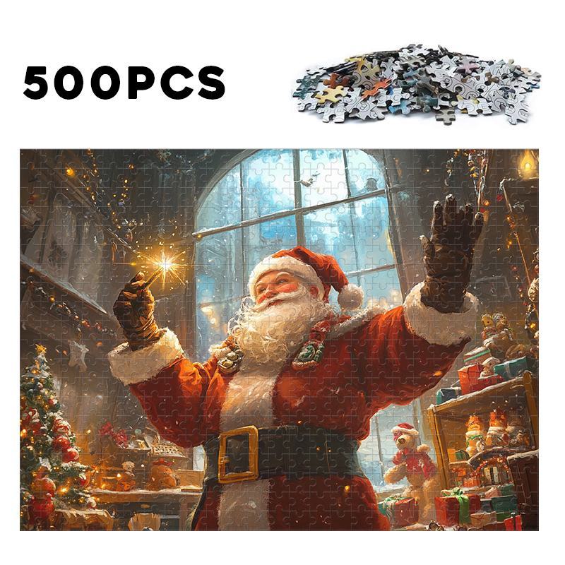 Santa Claus Christmas Magic Jigsaw Puzzle with Twinkling Lights