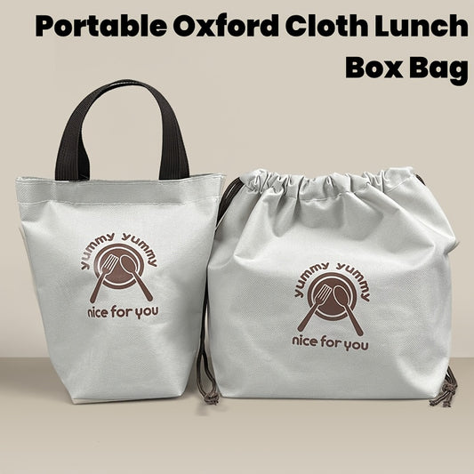 Insulated Lunch Bag Oxford Cloth Portable Bento Box Tote