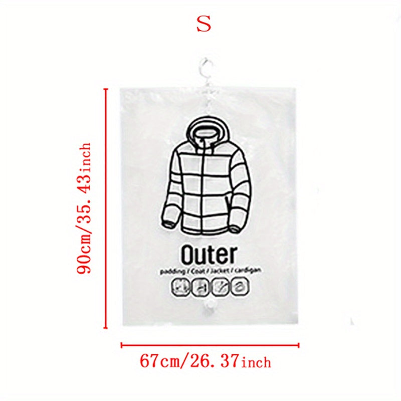 Transparent Vacuum Storage Bag Clothes Organizer Saver