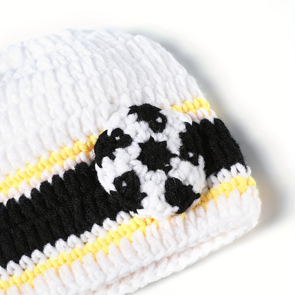 Newborn Baby Football Suit Photography Props Baby Hand knitted Hat Shorts Ball