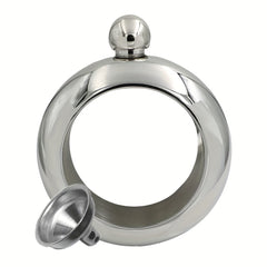 304 Stainless Steel Flask Funnel Cup Set + Round Bracelet Wrist Jewelry