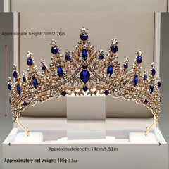 Alloy Crystal Headband Necklace Earrings Set