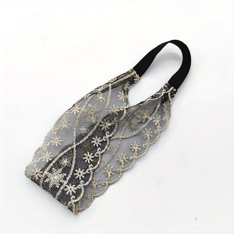 Flower Lace Elastic Hair Band Head Bundle Hair Accessories