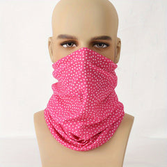 Pink Cycling Headscarf for Men with Print