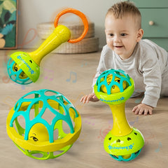 3pcs Infant Hand Rattle Toy Set Vibrating Rattles for Babies 0-3 Years