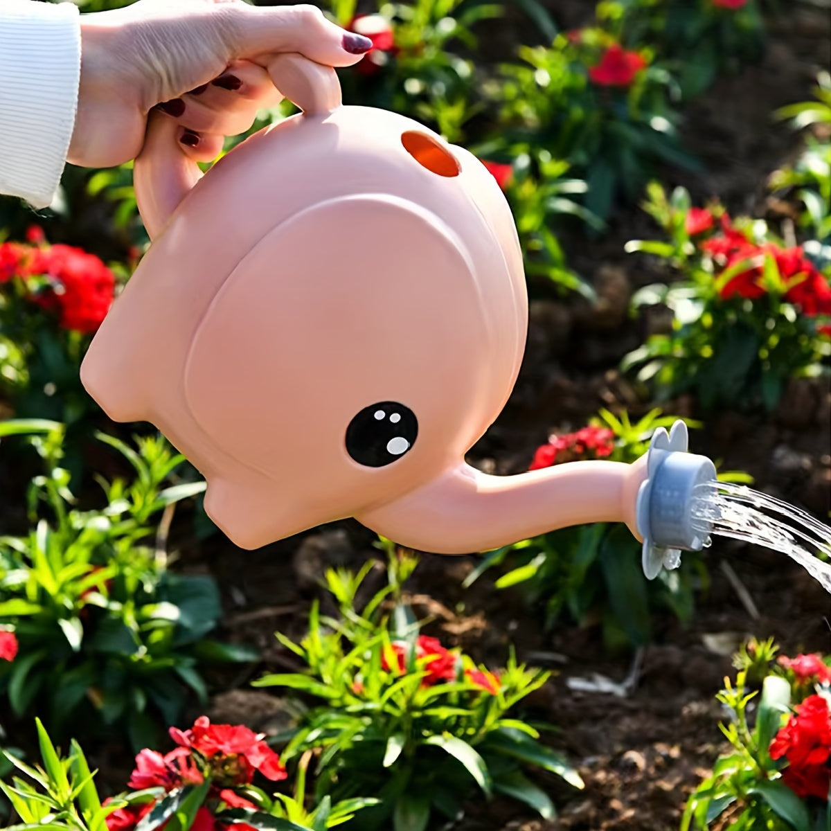 Elephant Watering Can Indoor Outdoor Plastic Pink Toy Shower Head