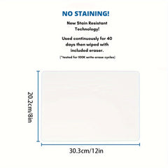 Magnetic Dry Erase Board Sheet with 2 Markers for Fridge 30x48cm