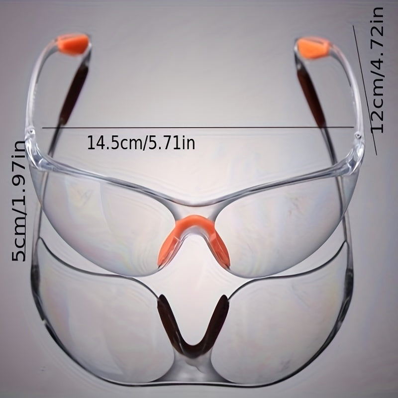 Anti-fog Safety Glasses Clear Lens Scratchproof Orange Eye Safety