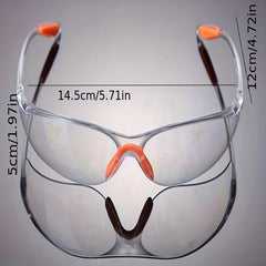 Anti-fog Safety Glasses Clear Lens Scratchproof Orange Eye Safety