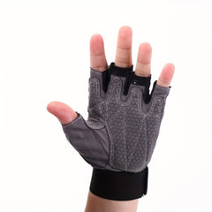 Unisex Half Finger Cycling Gloves Adjustable Non Slip