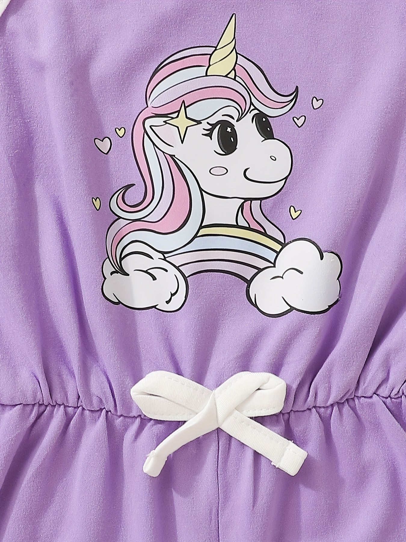 Toddler Girls Unicorn Graphic Cami Rompers Jumpsuits