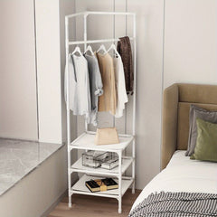 Triangle Coat Rack 3 Layers Storage Hooks Foyer Living Room Bathroom Hallway