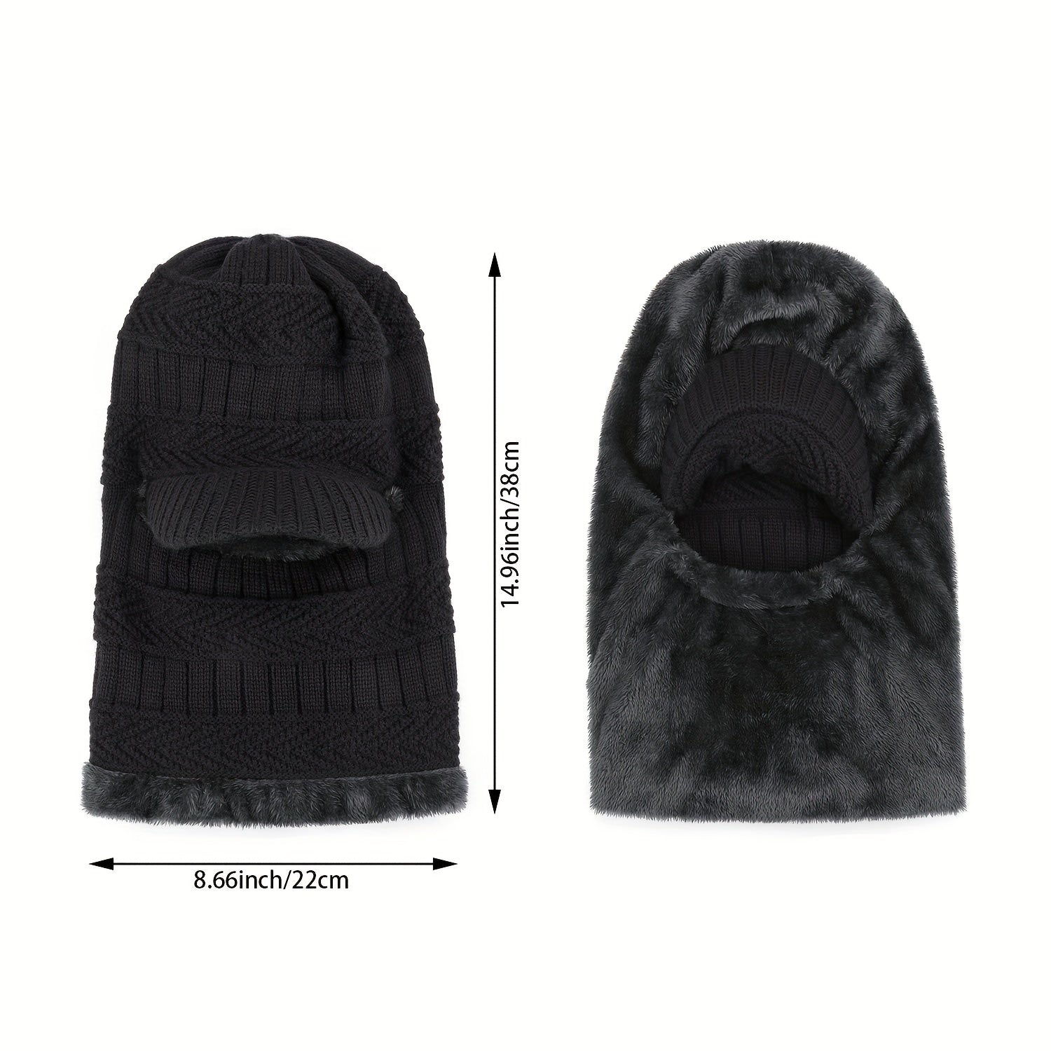 Winter Knitted Balaclava Beanie Hat Ski Mask Ear Protection