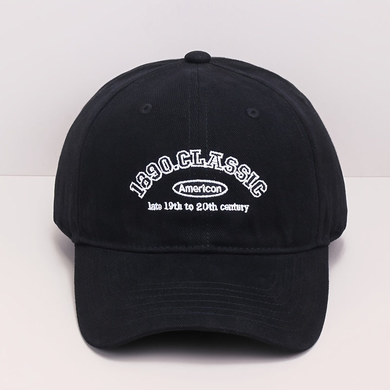 Letter Embroidered Baseball Cap Vintage Unisex Adjustable Sports Sun Hat