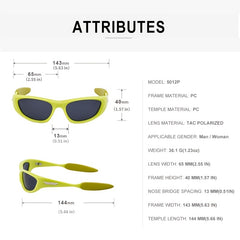 Leopard Temple Square Frame Sunscreen Sunglasses Men Women
