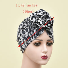 Leopard Turban Cap Bandana Beanie Hats Breathable Hijab Head Wrap