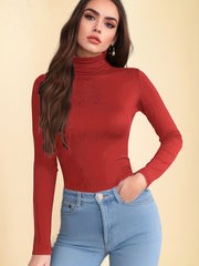 Turtleneck Thermal Underwear Slim Fit Top Women's Lingerie