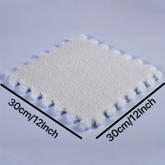 12pc Plush Foam Interlocking Tiles Mat 12x12 Puzzle Floor Mat Velvet Soft