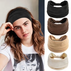 Dark Knitted Sports Headband Stretch Non-slip Yoga Hair Band