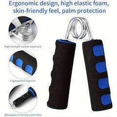 2pcs Hand Grip Strengthener Soft Foam Manual Hand Exerciser