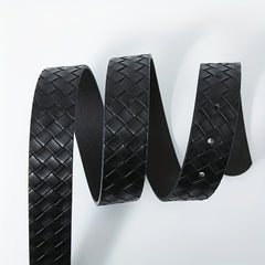 Square Buckle PU Embossed Belt Women Wide Waist Belts