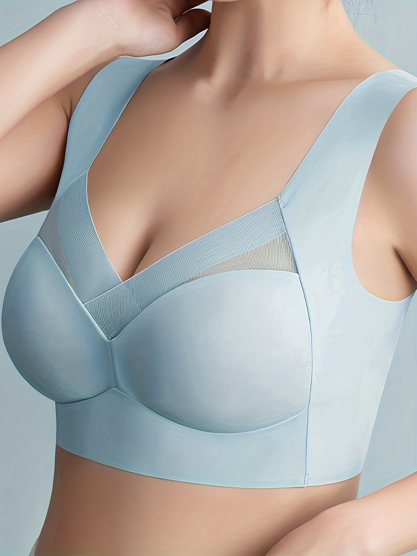 Breathable Wireless Bra Wide Straps Lingerie Underwear