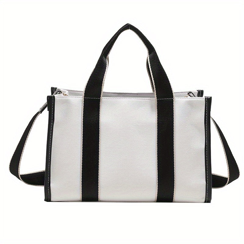 Large Capacity Crossbody Bag Canvas Zipper Messenger Shoulder Bag