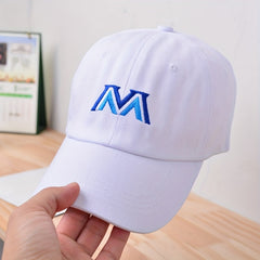 M Embroidery Baseball Cap Solid Casual Dad Hats Unisex