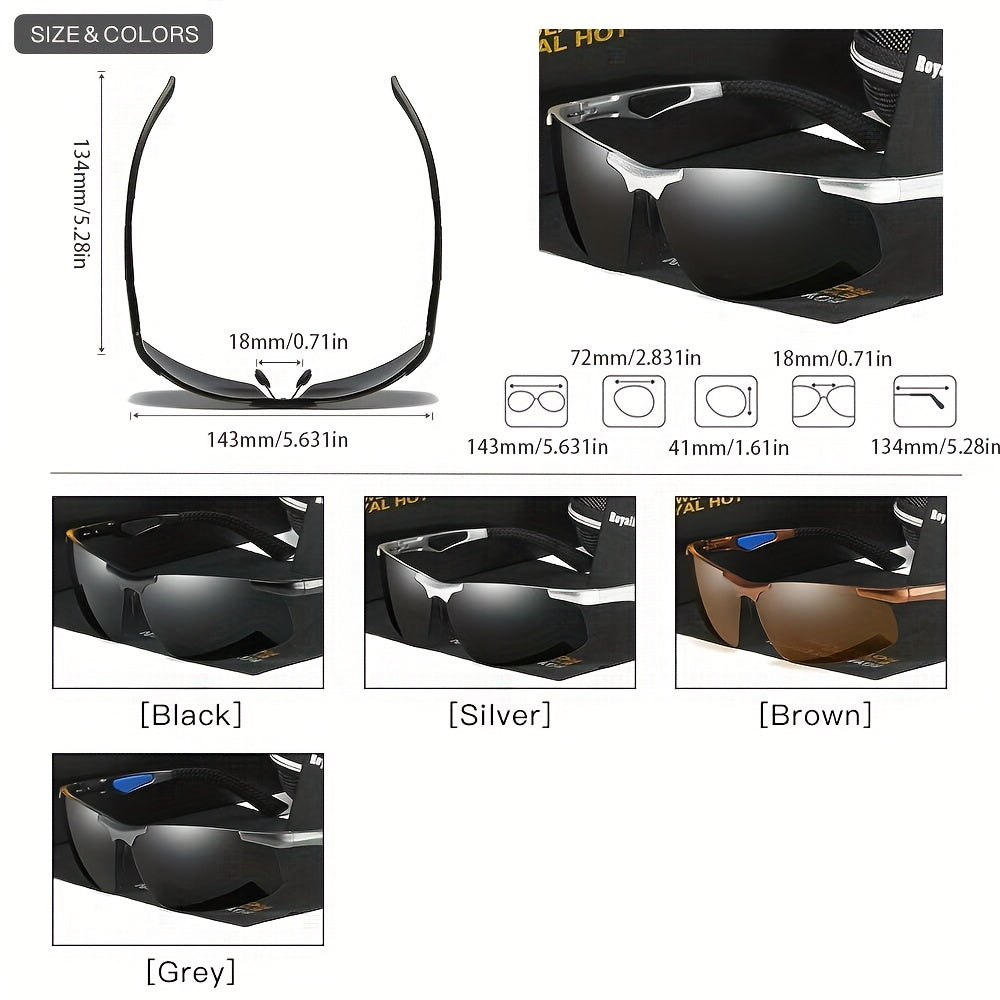 RoyalHot Aluminum Magnesium Polarized Sunglasses UV400 Sport Driving