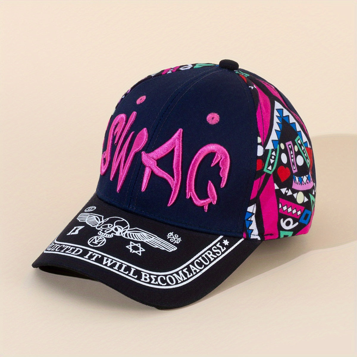 Hip Hop Graffiti Baseball Cap Y2K Gothic Letter Embroidery Dad Hats Unisex