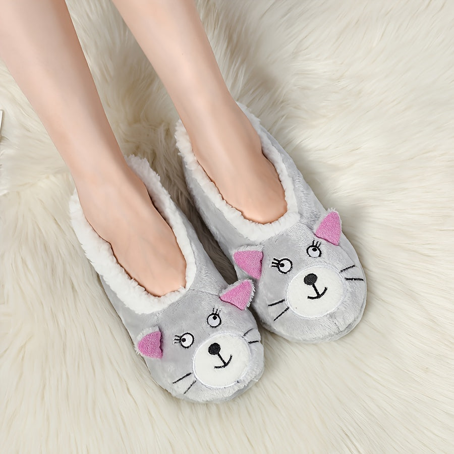 Cartoon Animal Plush Socks for Women