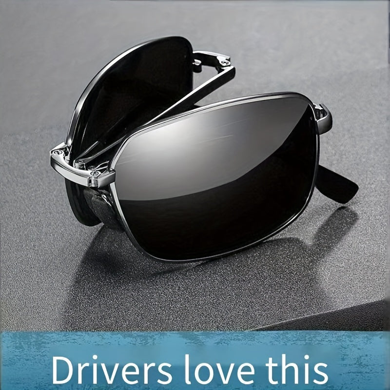 Men's Polarized Photochromic Folding Sunglasses UV Protection