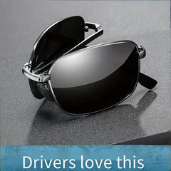 Men's Polarized Photochromic Folding Sunglasses UV Protection