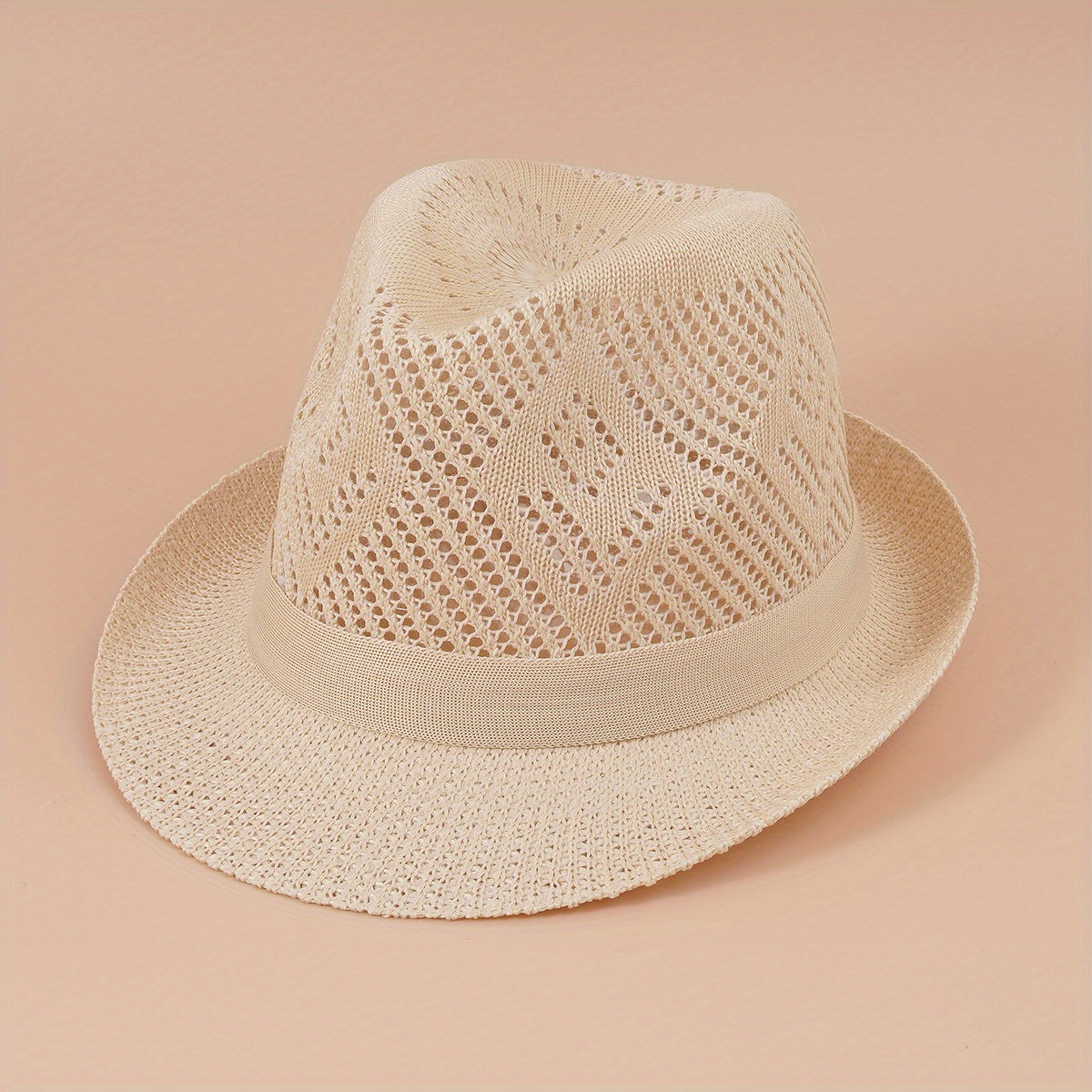 Short Brim Fedora Cap Breathable Jazz Hat Summer Sun Hat