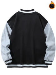 Life Is Palm Print Men's Casual Baseball Jacket