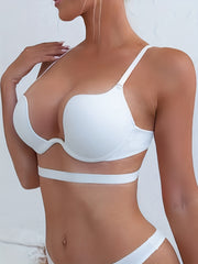 Solid Scoop Bra Women's T Shirt Bra Lingerie