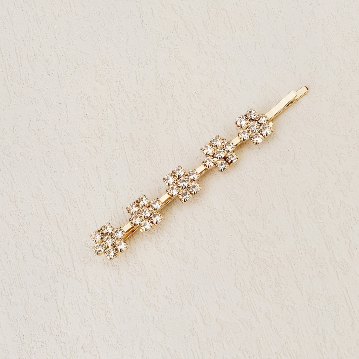 6pcs Golden Rhinestone Hairpin Wedding Hair Clip