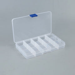 15 Grids Transparent Storage Box Detachable Sewing Plastic Fishing Tackle Box