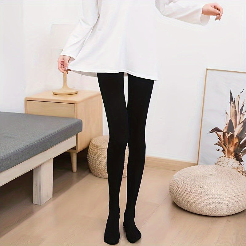Plush Lined Tights High Waist Thermal Leggings Women's Stockings
